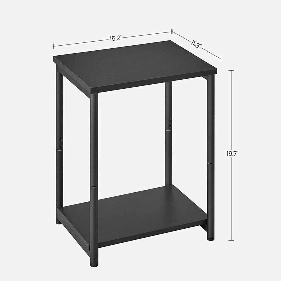 Side Table with Storage Shelf Set of 2 - photo 3