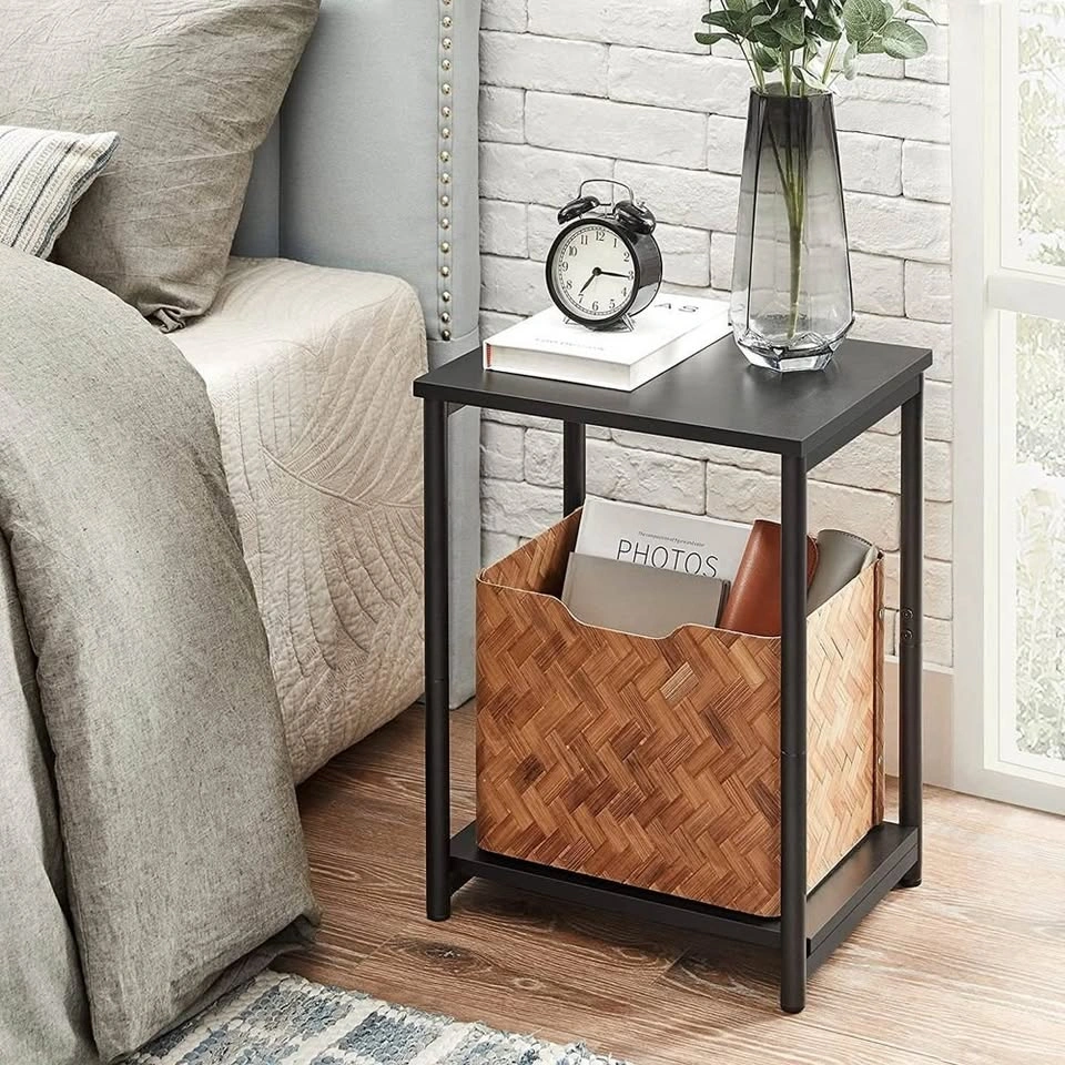 Side Table with Storage Shelf Set of 2 - photo 4