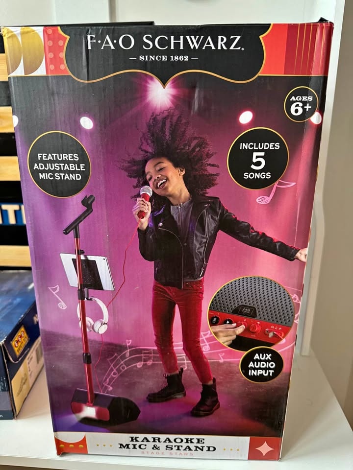 BRAND NEW- FAO Schwartz Karaoke Mic and Stand