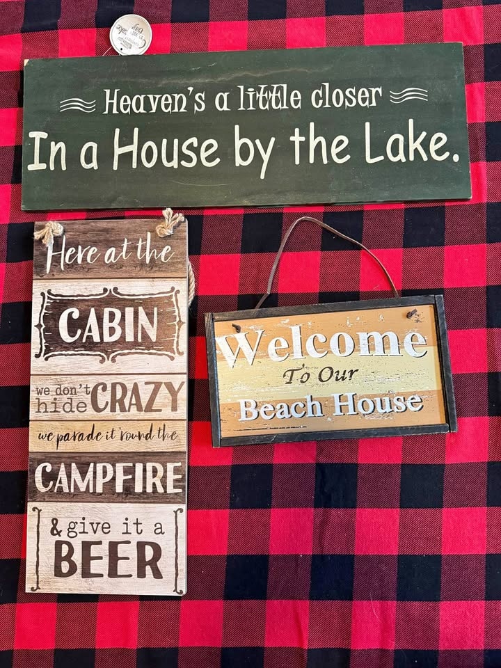 3 Beach/Lakehouse Signs