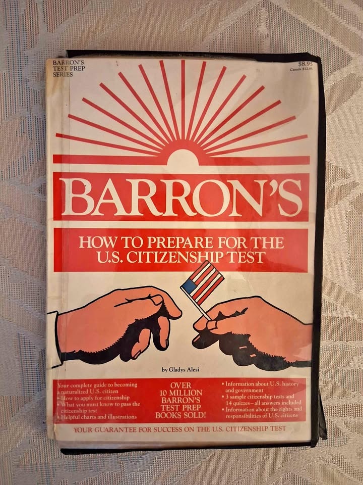 Vintage 1986 Barron's How to Prepare for the U.S. Citizenship Te
