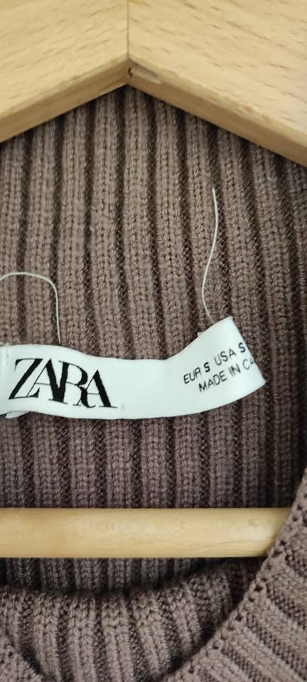 Zara Ribbed Mock Neck Cropped Sweater Small - photo 3