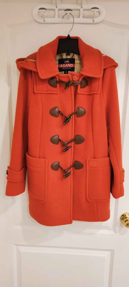 E-LAND Orange Duffle Coat 100%wool - photo 3