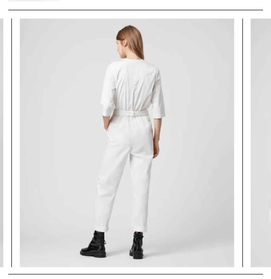 ALLSAINTS Lora Denim Jumpsuit White US 6 - photo 5