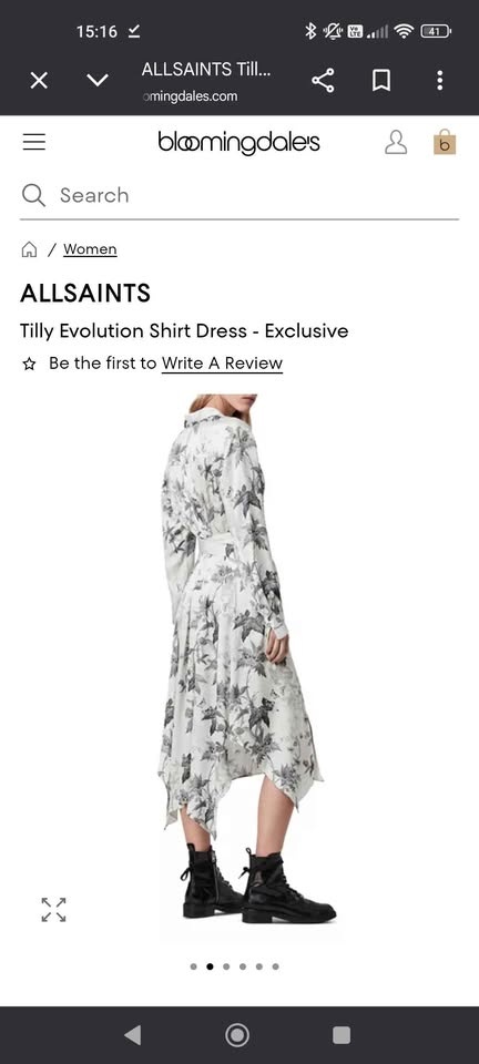 ALLSAINTS Tilly Evolution Exclusive Shirt Dress size medium - photo 3