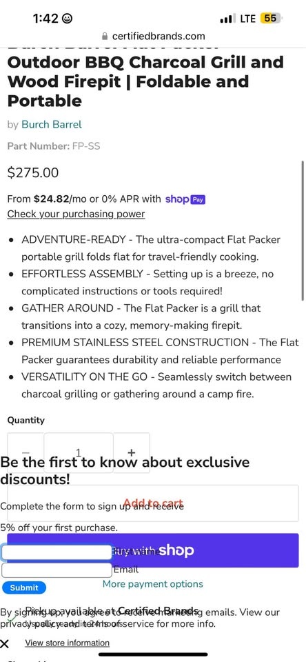 Burch Barrel Flat Packer Grill & Firepit - photo 4
