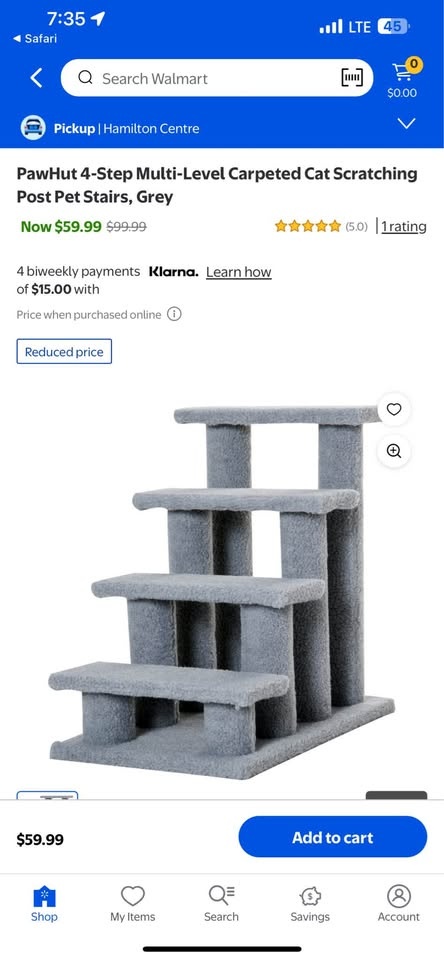PawHut 4-Step Carpeted Cat Stairs - New - photo 3