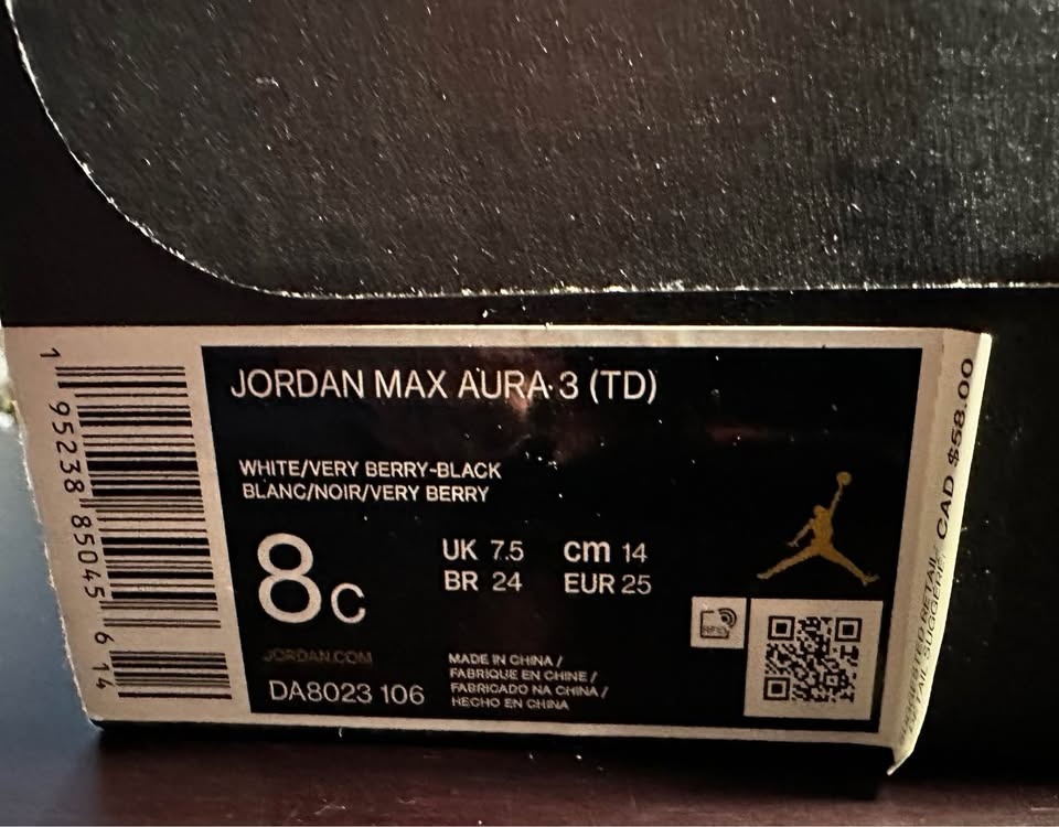 BNIB JORDAN MAX AURA 3 SIZE 8 TODDLER - photo 5