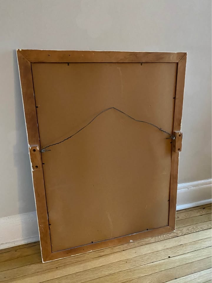 Vintage White Frame Mirror - photo 2