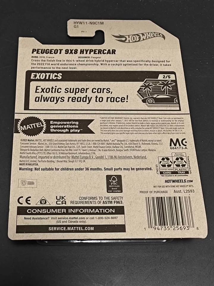 Hot Wheels mainline Peugeot 9X8 Hypercar - photo 3
