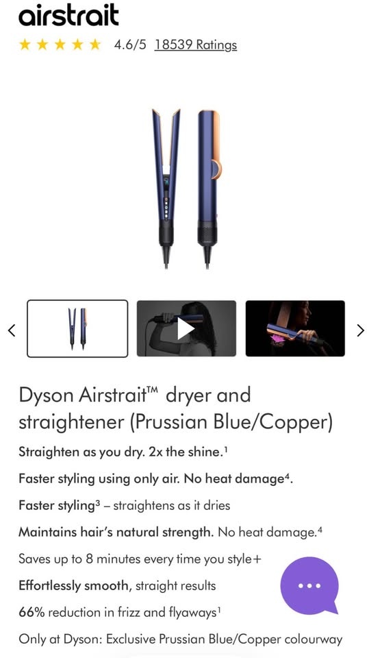 Dyson Airstrait Hair Dryer Straightener - photo 4
