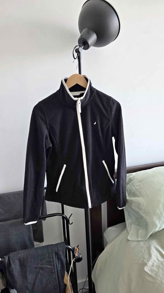 Nautica black fleece with white detail