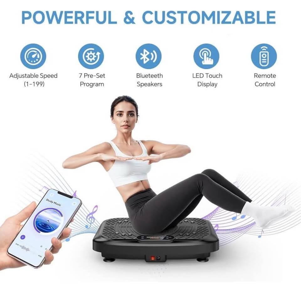 Vibration Plate Exercise Machine w/ Bluetooth - photo 4