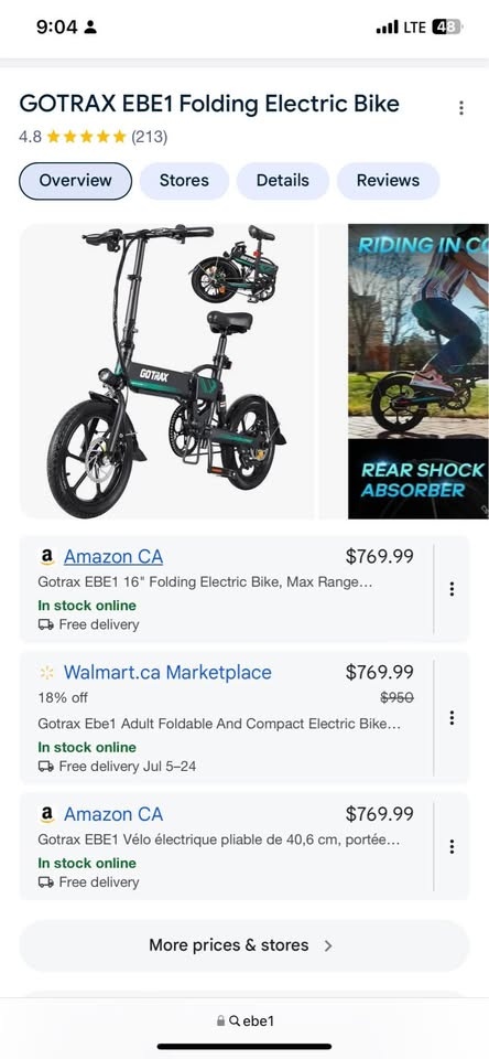 Gotrax EBE1 Folding Electric Bike - Barely Used - photo 2
