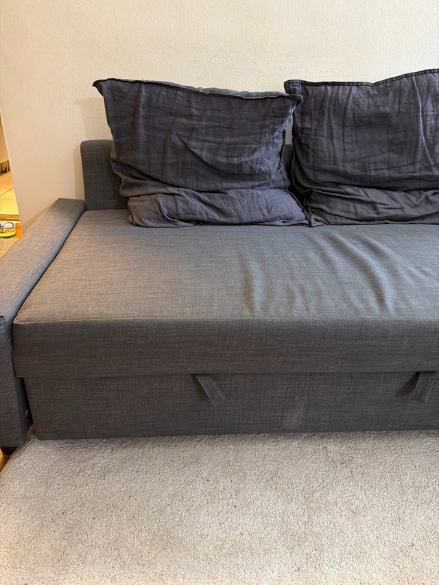 IKEA FRIHETEN Grey Corner Sofa Bed w/ Storage - photo 2