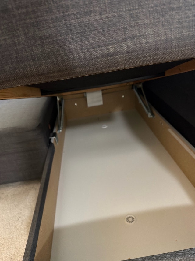 IKEA FRIHETEN Grey Corner Sofa Bed w/ Storage - photo 5