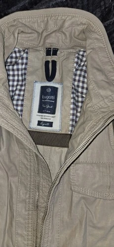 Bugatti Tan Harrington Jacket Men's Euro 50 / US M/L Gingham Lin - photo 3