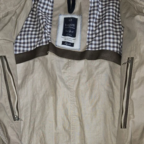 Bugatti Tan Harrington Jacket Men's Euro 50 / US M/L Gingham Lin - photo 4