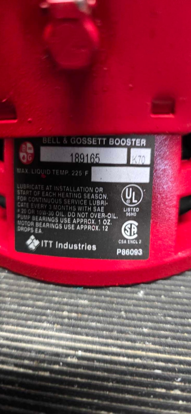 Bell Gossett Booster 189165 K70 - photo 3