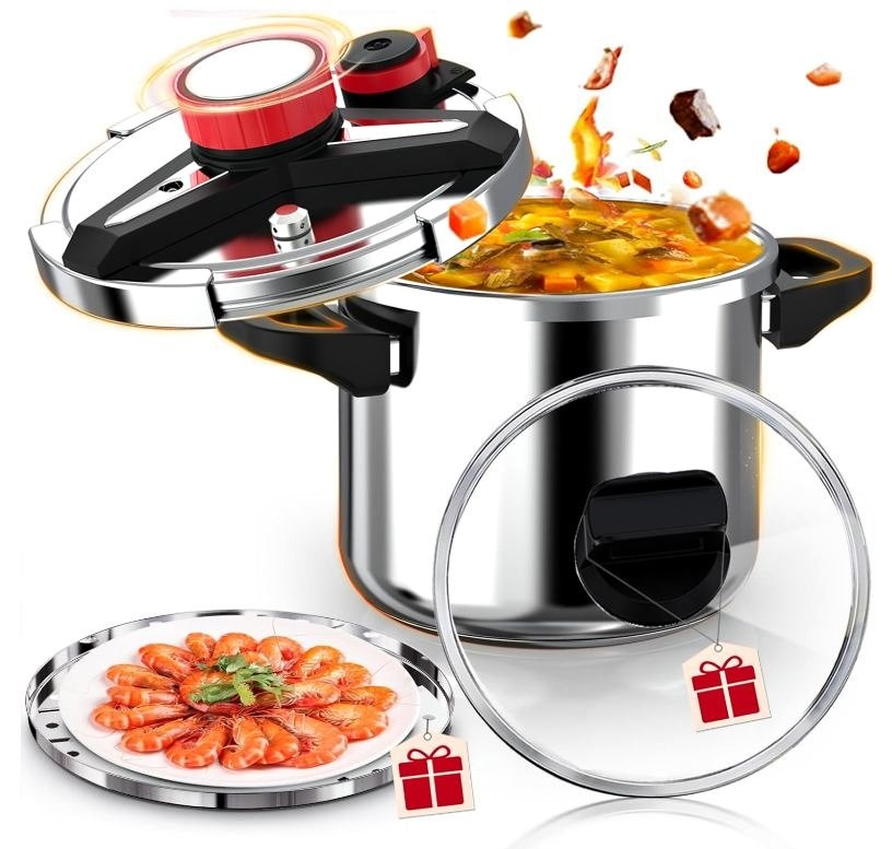 NEW Stainless Steel Pressure Cooker 8 Quart