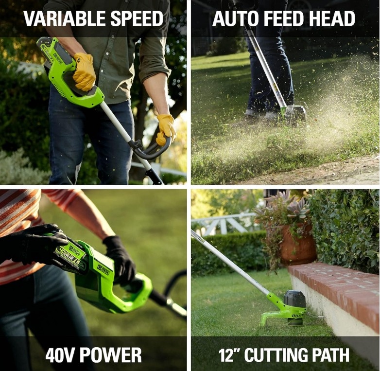 New Greenworks 40V Cordless String Trimmer w/ Battery - photo 3