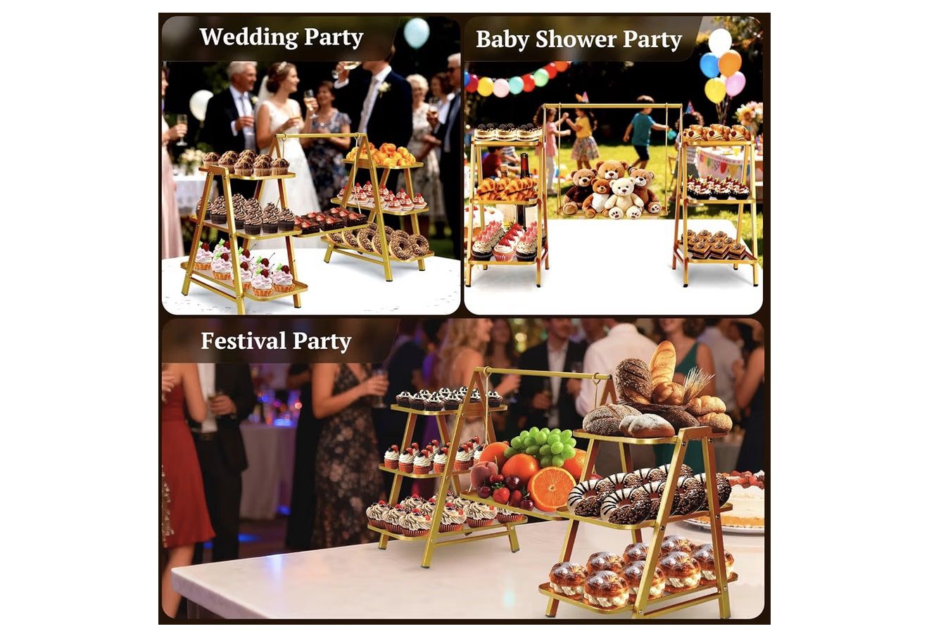 Metal 3 Tier Cupcake Stand - photo 3