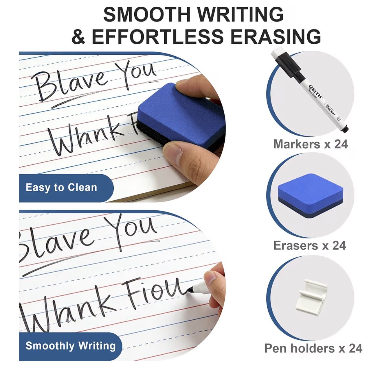 24 Pack Dry Erase Boards (9x12 Inch) - photo 4