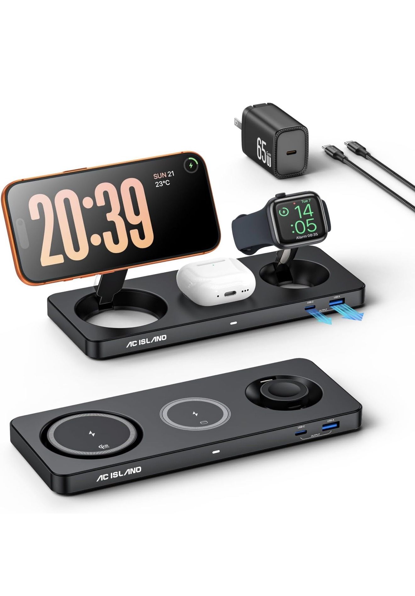 5-in-1 Qi2.2 Wireless Charger for MagSafe - photo 2