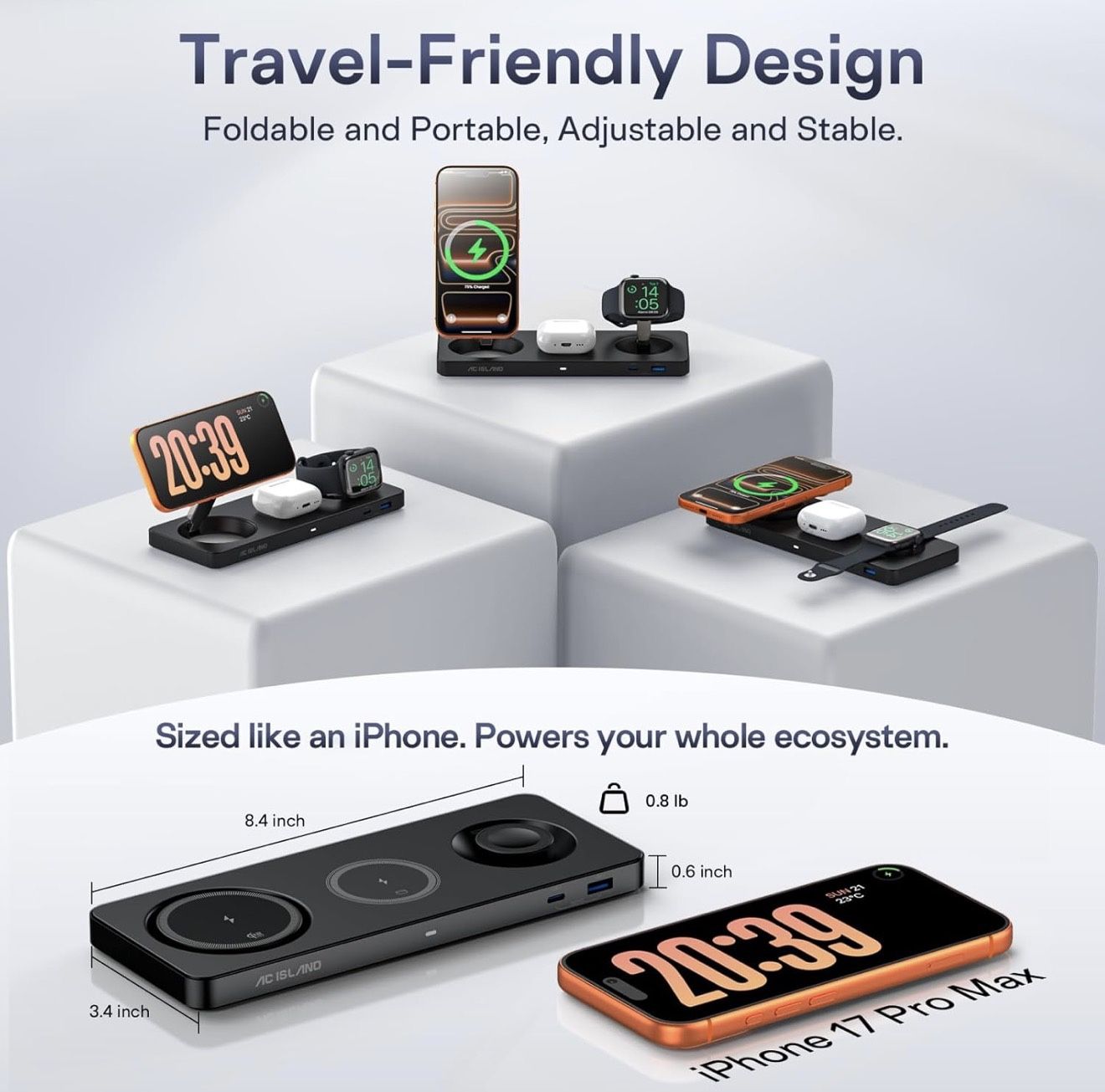 5-in-1 Qi2.2 Wireless Charger for MagSafe - photo 3
