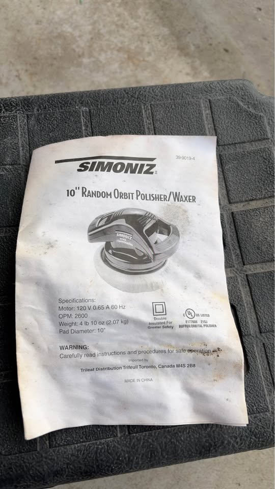 Simoniz 10" Random Orbit Polisher Waxer - photo 2