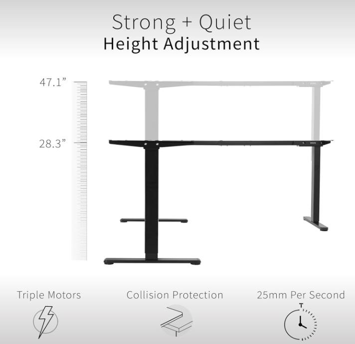 NEW VIVO Electric 3-Leg Standing Desk Frame (Frame Only) - photo 4