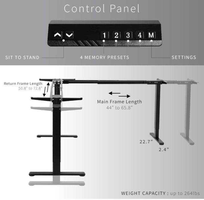 NEW VIVO Electric 3-Leg Standing Desk Frame (Frame Only) - photo 5
