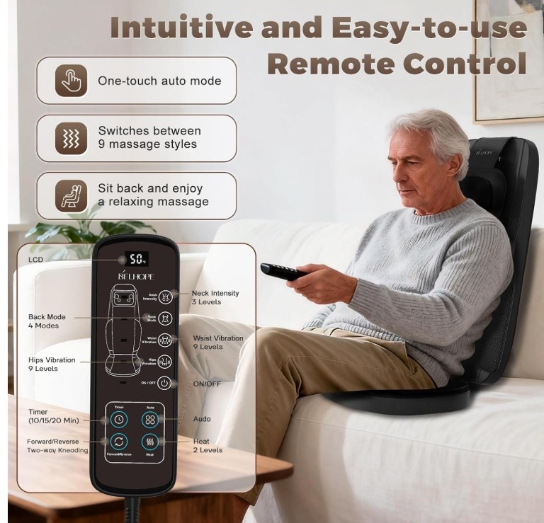 NEW Shiatsu Neck and Back Massager with Heat - photo 2