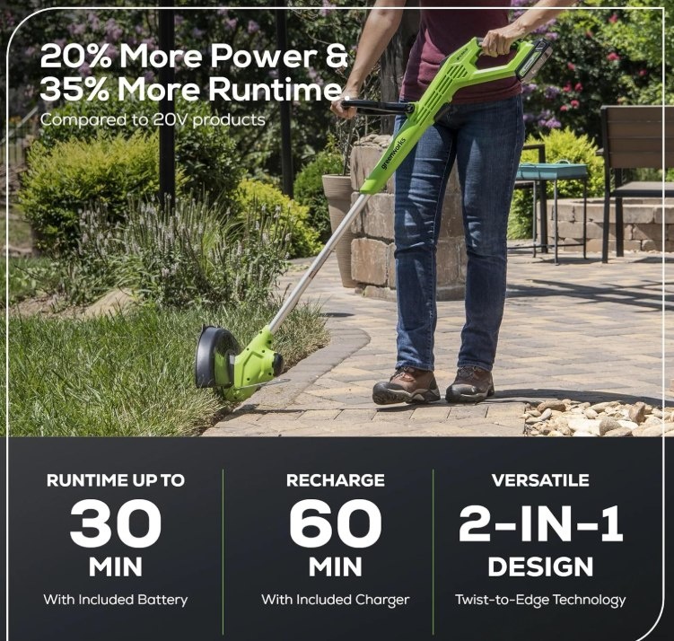 New Cordless String Trimmer/Edger, Rotating Head & Adjustable - photo 3