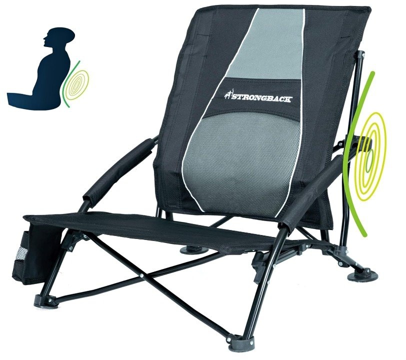 NEW STRONGBACK Guru Folding Camp Chair with Lumbar