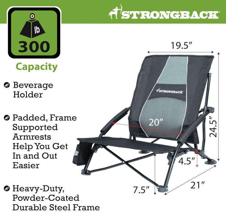 NEW STRONGBACK Guru Folding Camp Chair with Lumbar - photo 4