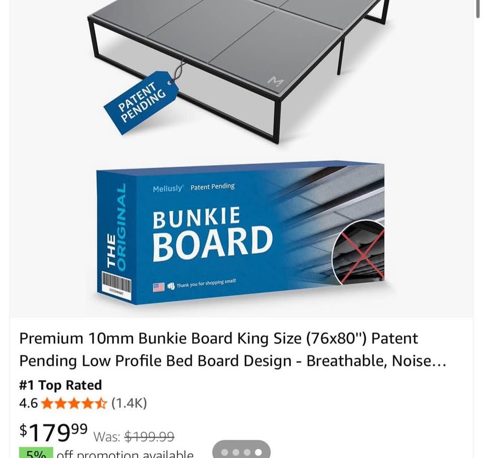 Zinus Paige Compack 7" Platform Bed Frame & Bunkie Board (Cal Ki - photo 5