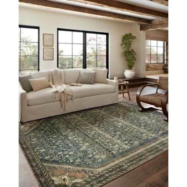 Machine Washable Denim/Clay Area Rug - Brand New