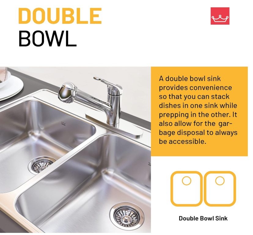 New Drop in Double Bowl 3-Hole Stainless Steel Kitchen Sink - photo 5