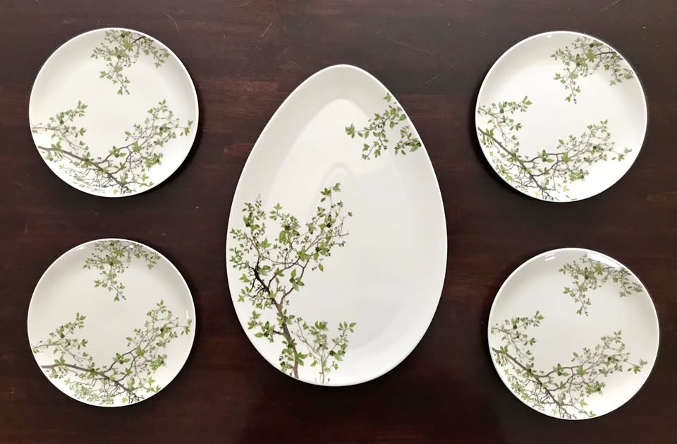 BOWRING Natura Dessert Plates & Platter Sandwich Tray