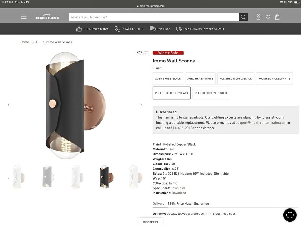MCM Wall Sconce Light