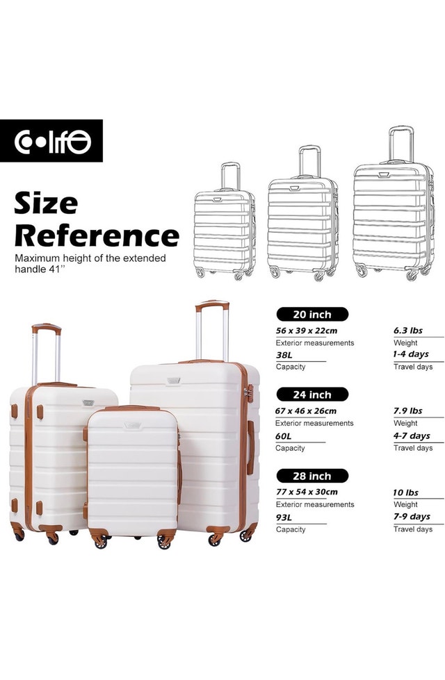 Coolife Luggage 3 Piece Suitcase Set - photo 4