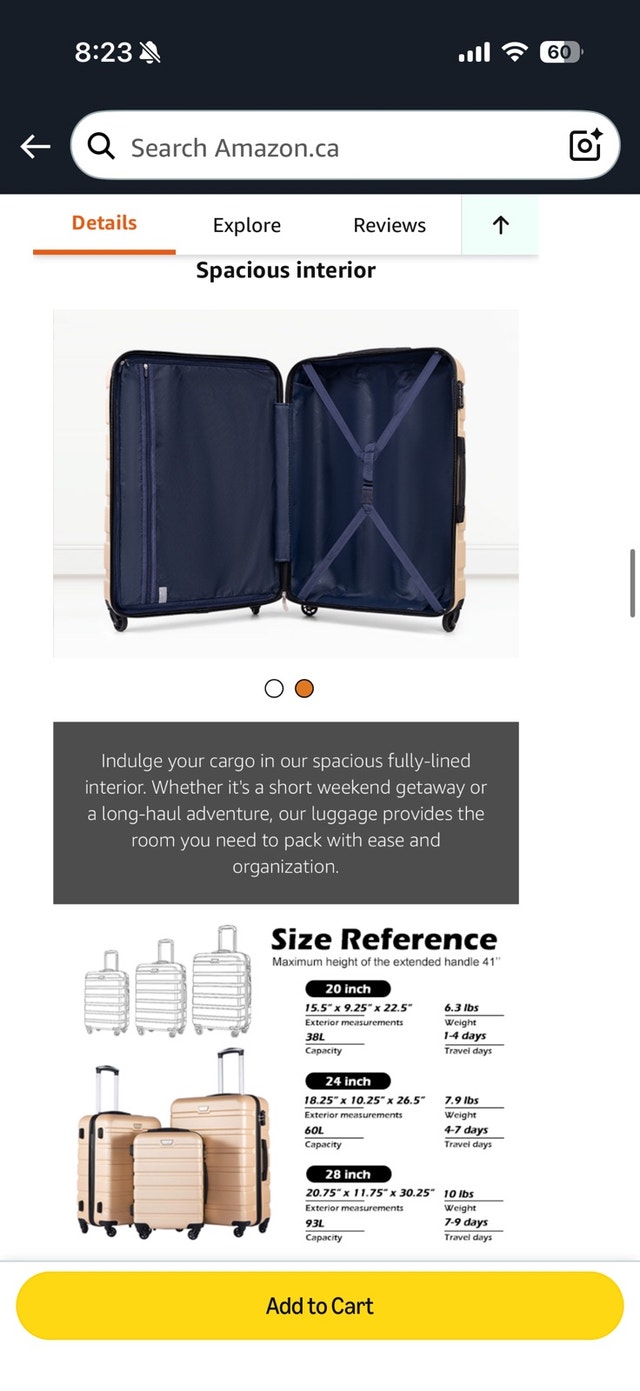 Coolife Luggage 3 Piece Suitcase Set - photo 5