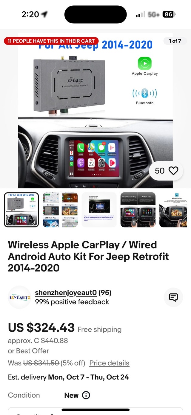 CarPlay Android Auto for Jeep - photo 3