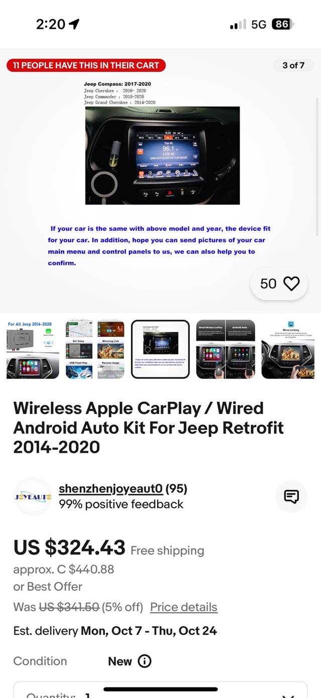 CarPlay Android Auto for Jeep - photo 4