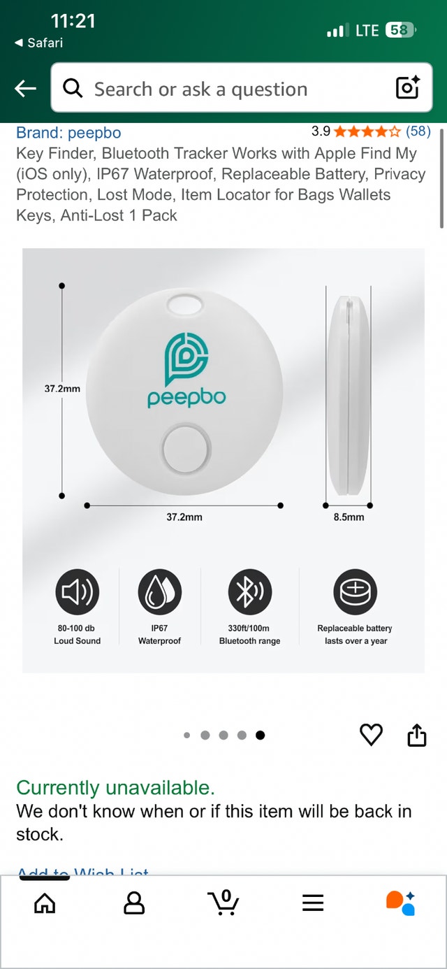 Peepbo Key Tracker AirTag 4 Pack - photo 4