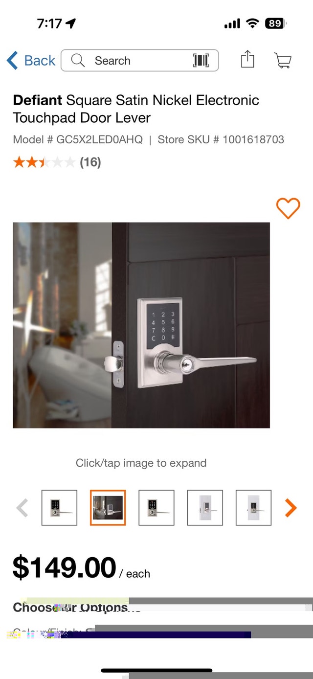 Defiant Touchpad Lever Lock - photo 3