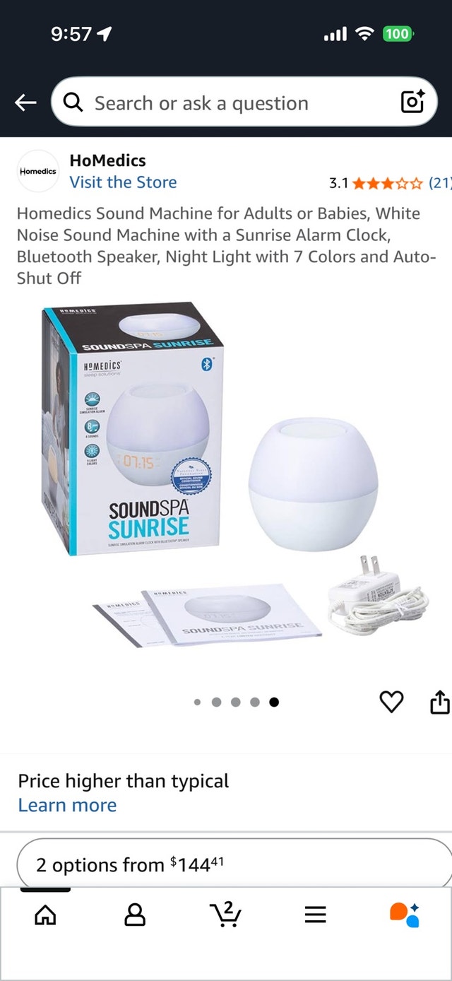 HoMedics SoundSpa Sunrise Alarm Clock with Bluetooth Speaker - photo 3