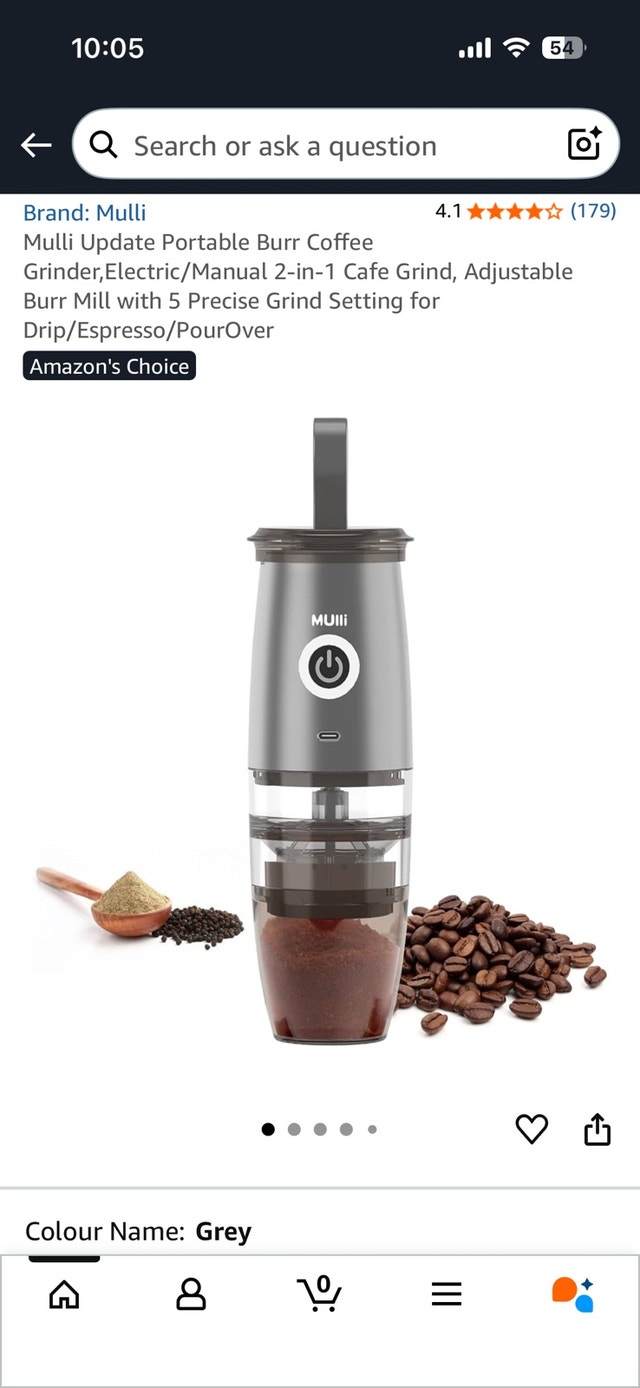 Mulli Portable Burr Coffee Grinder - Like New - photo 4