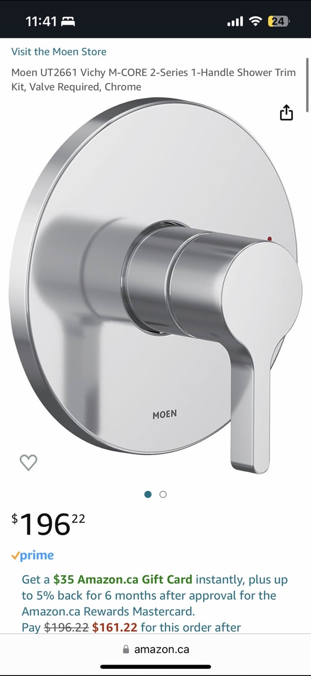 Moen UT2661 Shower Trim Kit